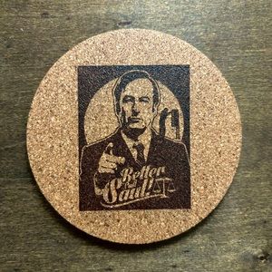 Better Call Saul Laser Engraved Cork Coaster